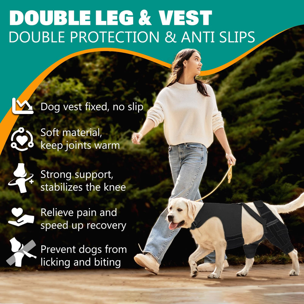 GoGoPaw Attelle genou chien-guide-visuel: montage rapide et ajustement facilité.