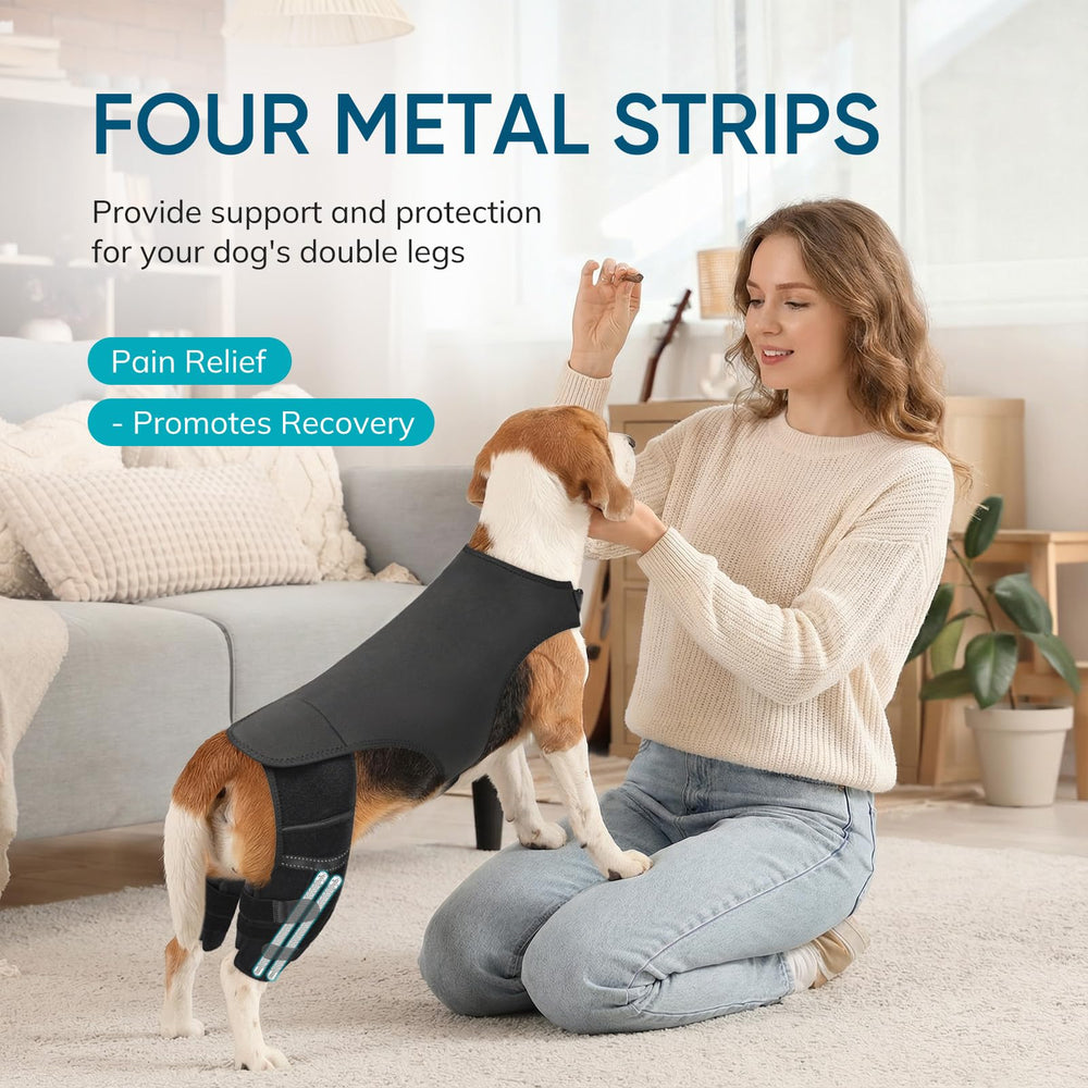GoGoPaw brace genou double ajustable: maintien fiable sans glissement