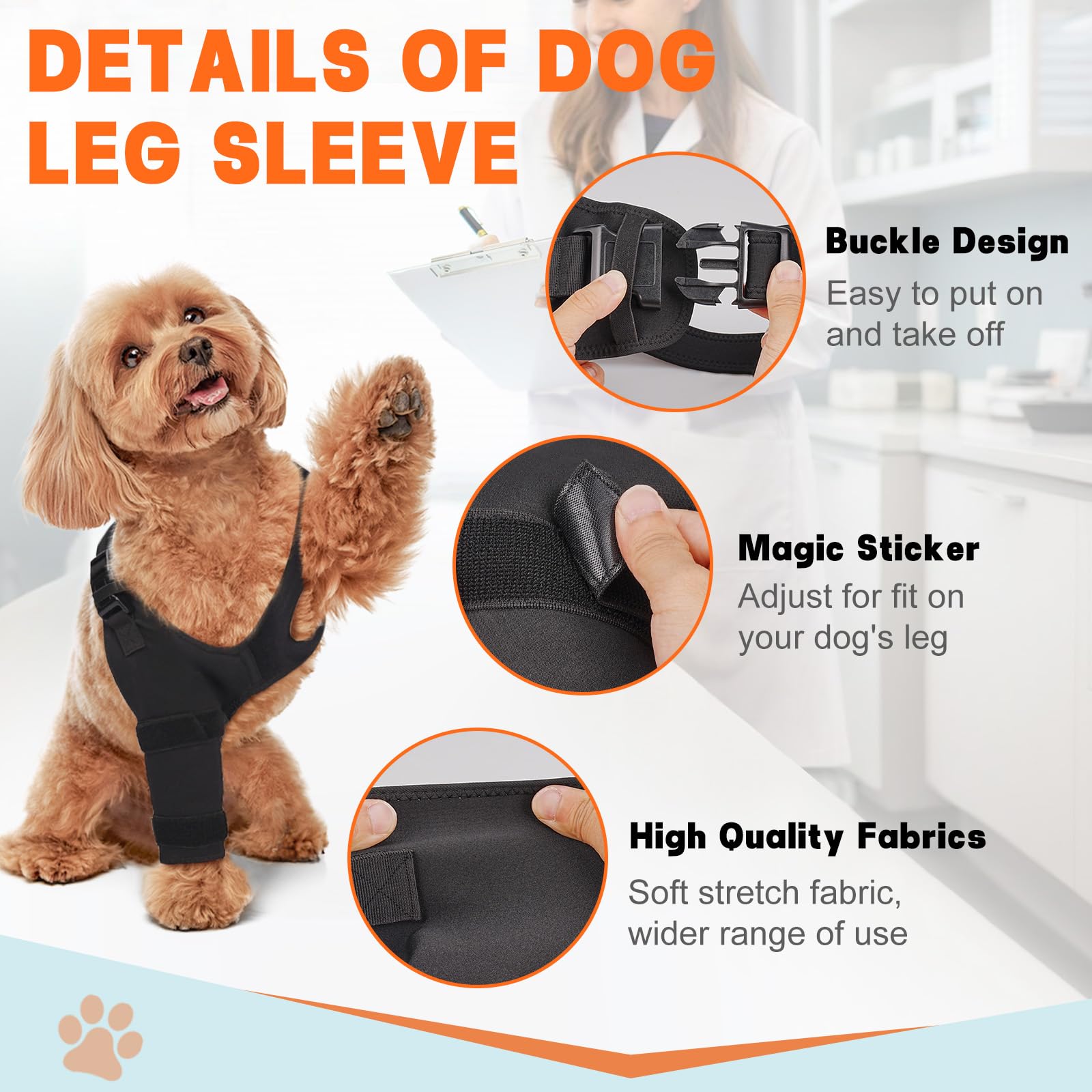 GoGoPaw orthese-coude-chien respirant pour port durable et confortable.