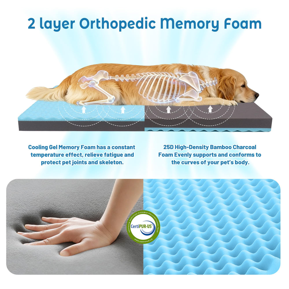 Mousse mémoire gel du lit GOHOO PET assurant un soutien confortable.