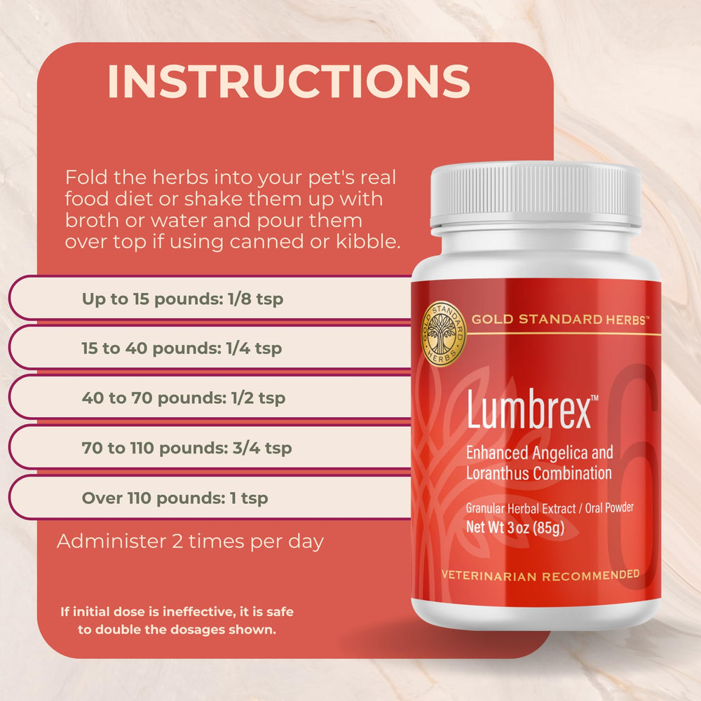 Ingrédients entiers utilisés dans Lumbrex, formulation naturelle et organique.