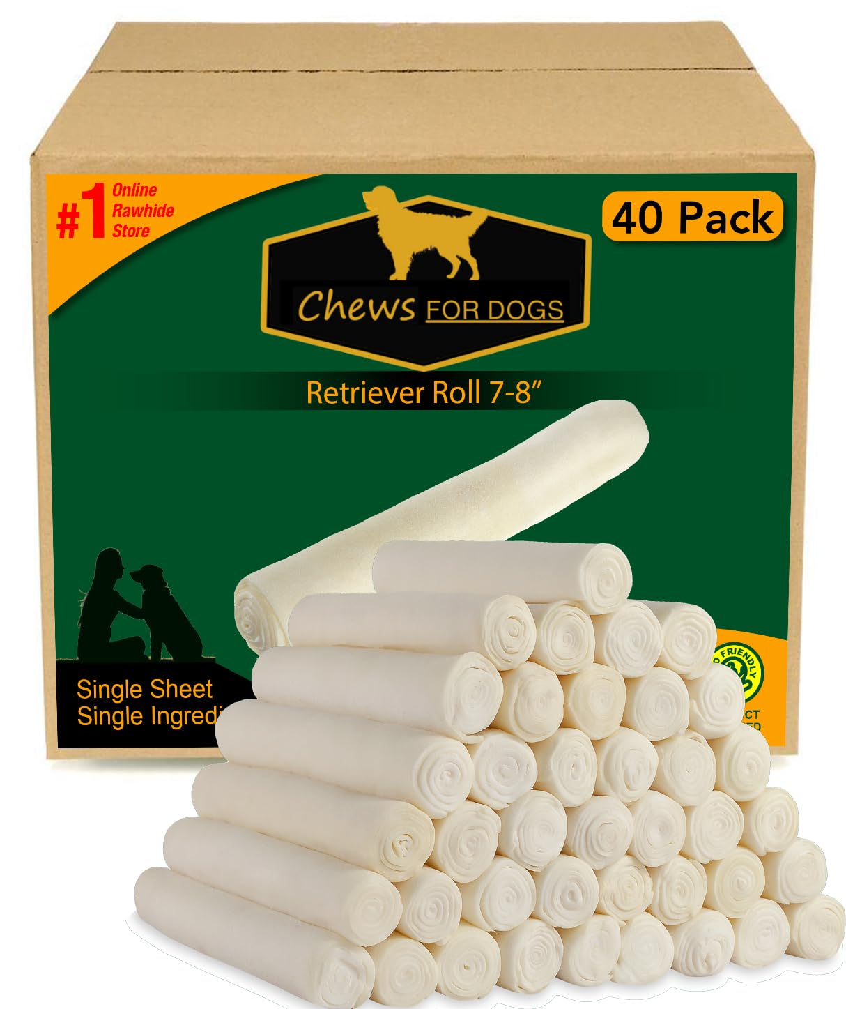 GOLDEN Chews, emballage extérieur du rouleau, pratique pour le réapprovisionnement régulier.