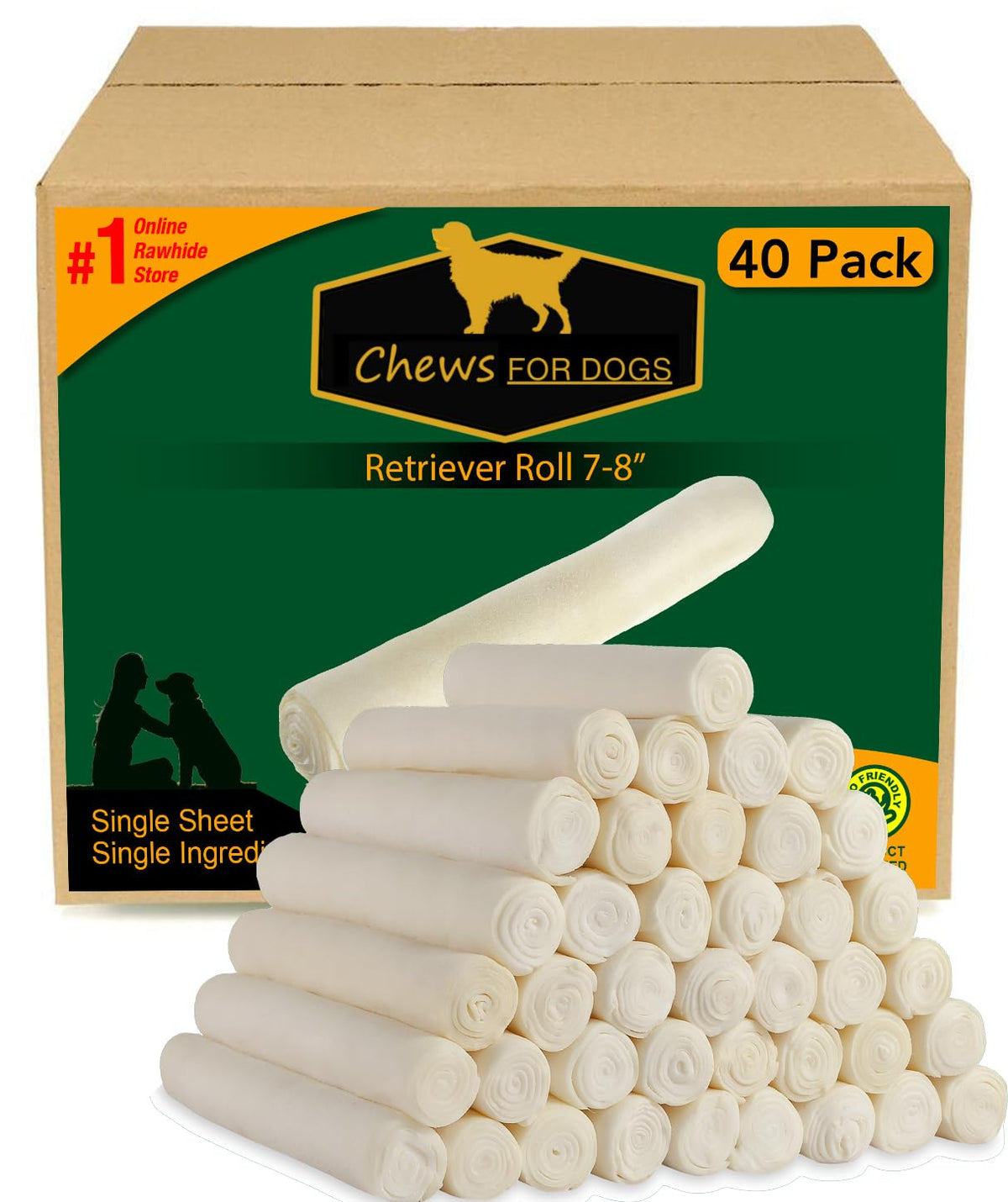 GOLDEN Chews, emballage extérieur du rouleau, pratique pour le réapprovisionnement régulier.