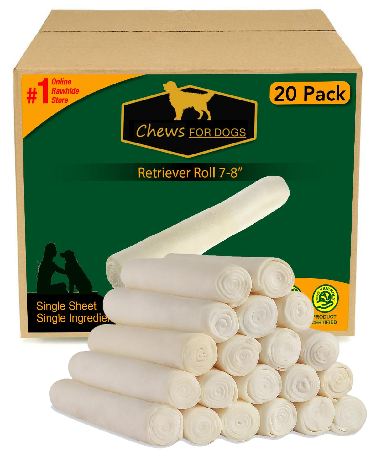 GOLDEN Chews emballage paquet 20 pour occuper votre chien et préserver les meubles.