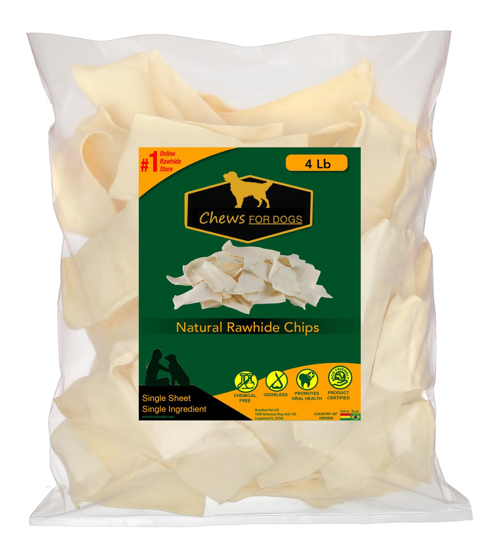 GOLDEN Chews: emballage des chips rawhide naturels pour une friandise durable.