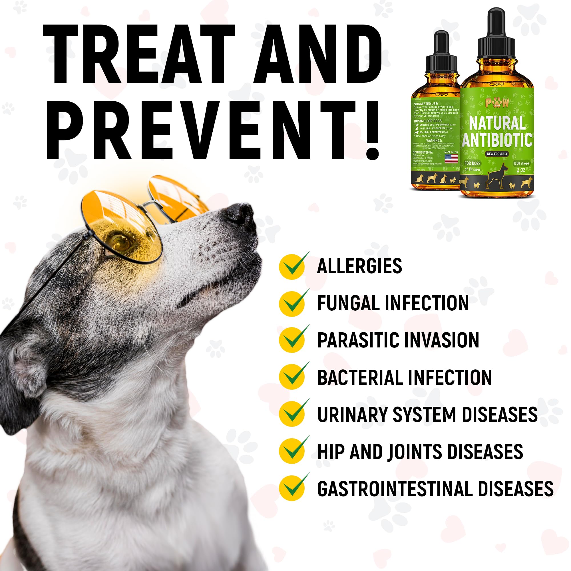 Golden Paw aide aux allergies canines avec formulation naturelle