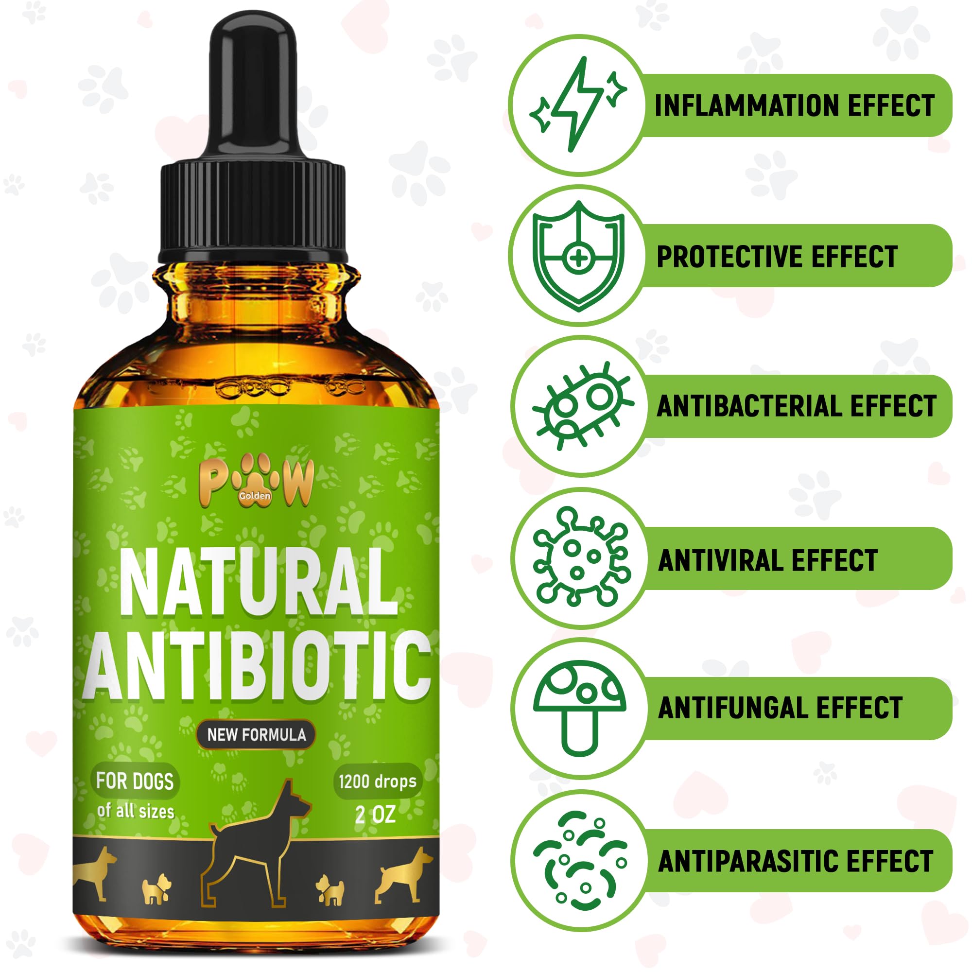 Golden Paw étiquette biologique sans additifs artificiels