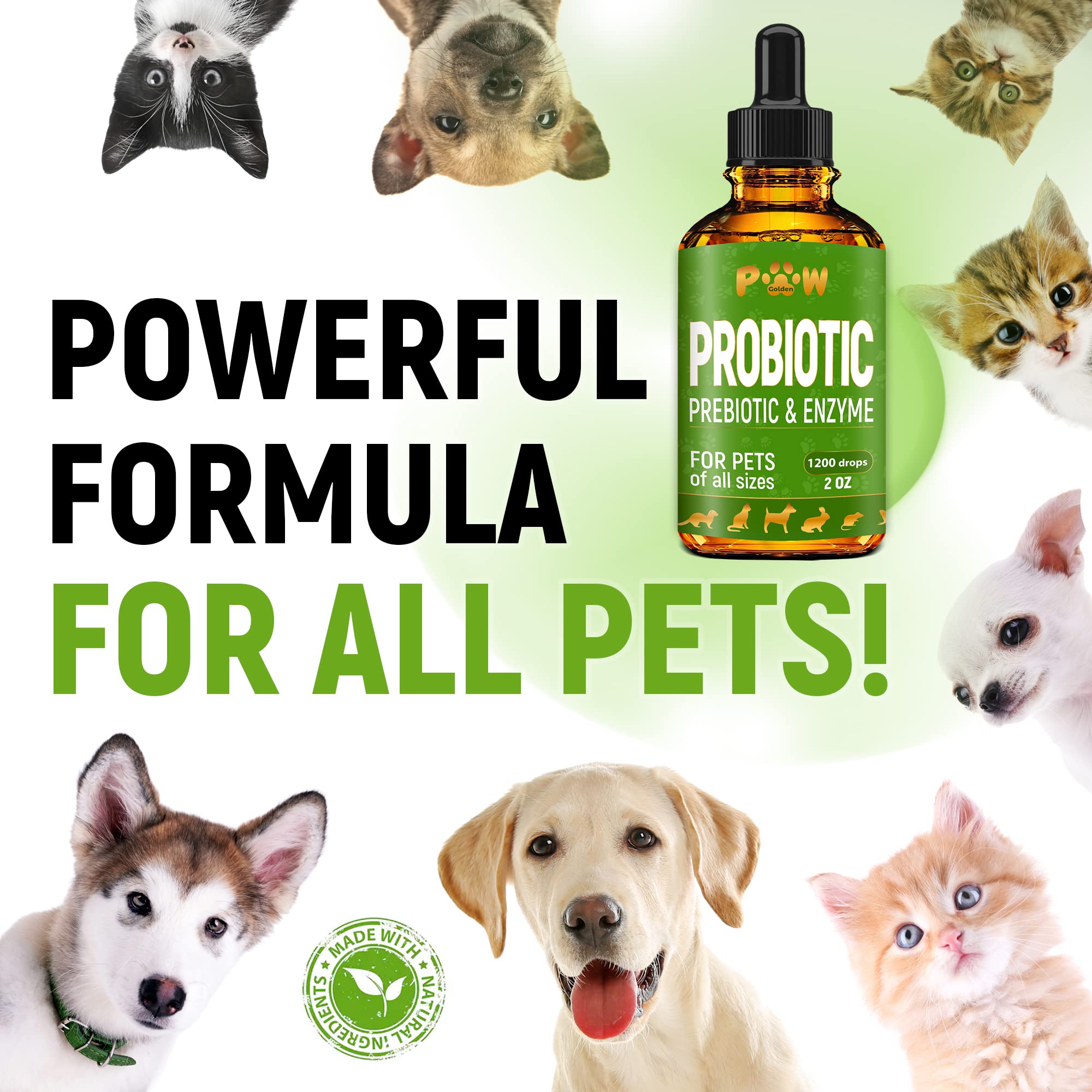 Golden Paw probiotiques liquides, sécurité et traçabilité assurées.