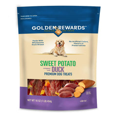 Golden Rewards: canard enrobe patate douce, texture satisfaisante pour croquer