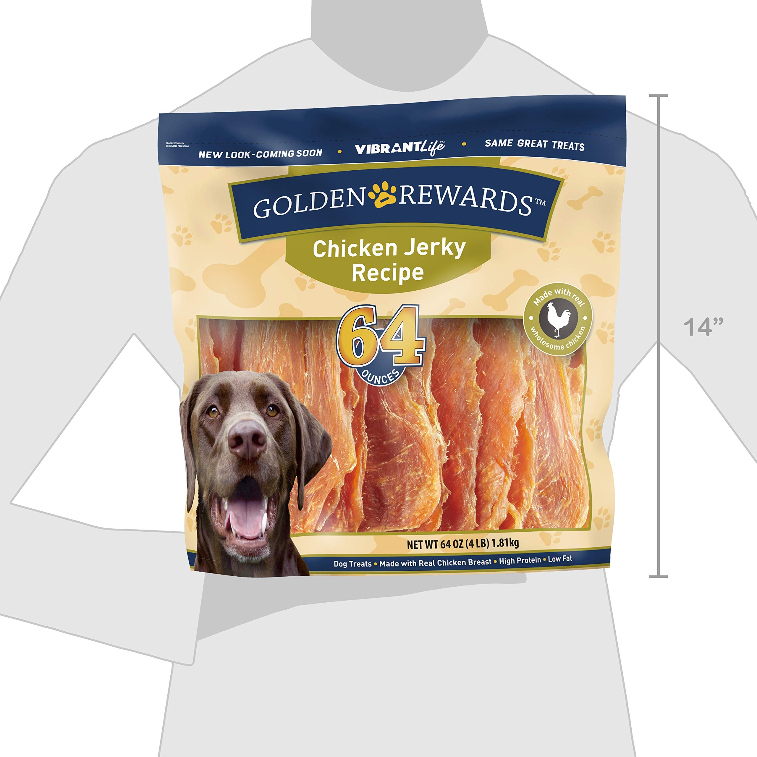 Arôme agréable du poulet Golden Rewards jerky, invitation à mâcher.
