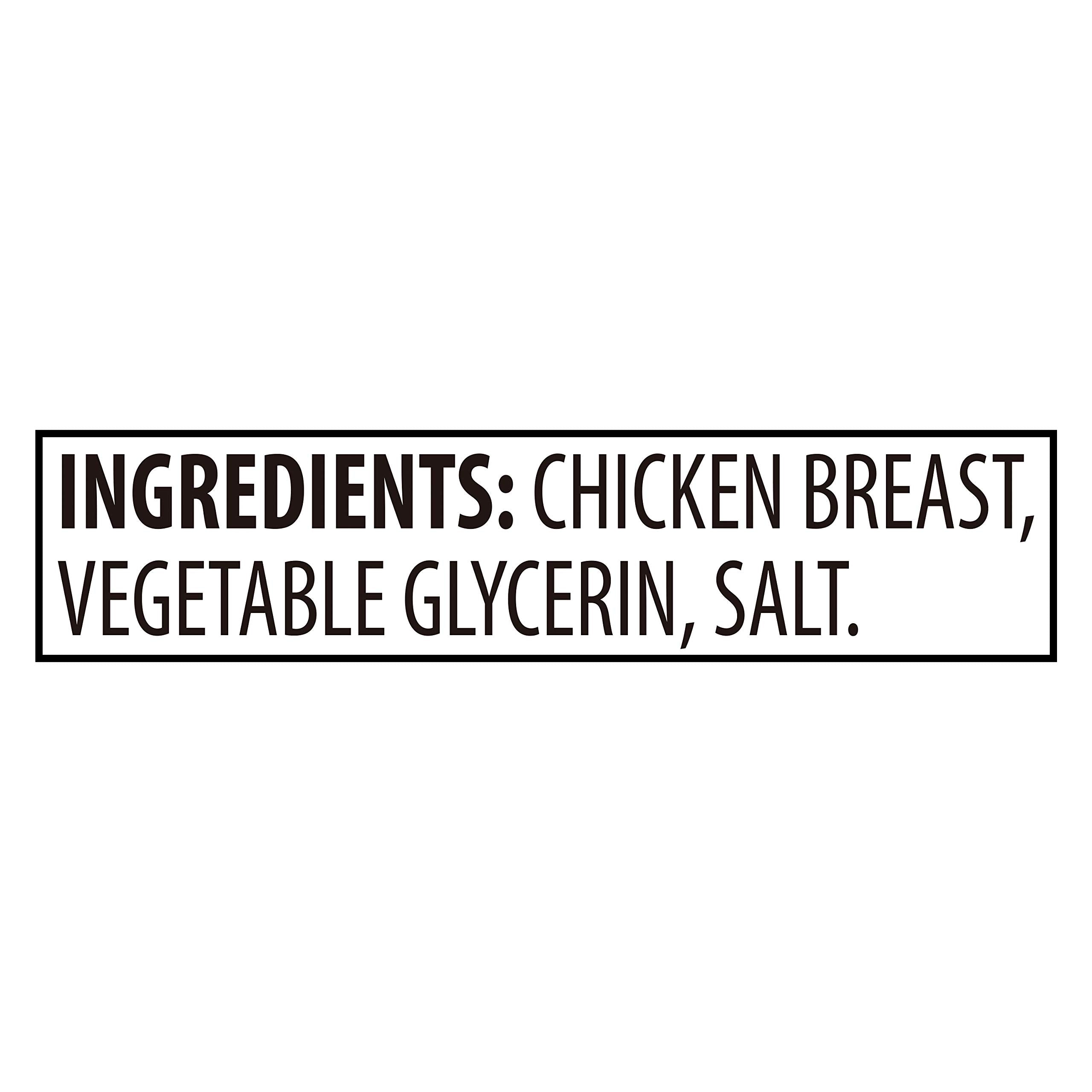Emballage pratique Golden Rewards jerky poulet, collation sans céréales pour chiens sensibles.