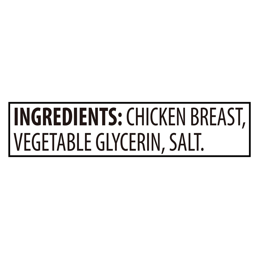 Emballage pratique Golden Rewards jerky poulet, collation sans céréales pour chiens sensibles.