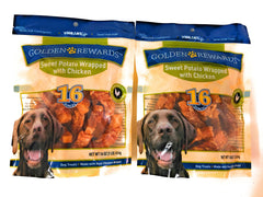 Golden Rewards poulet et patate douce, sac refermable, friandise pratique pour l'entraînement