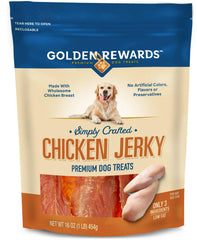Golden|Rewards morceaux-poulet-jerky: récompense protéinée pour chiens de toutes tailles