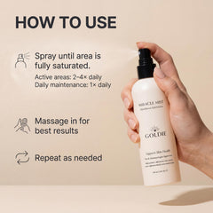 Goldie Dog Essentials Miracle Mist – pulvérisation pour odeur légère, peut soutenir une peau propre et fraîche.