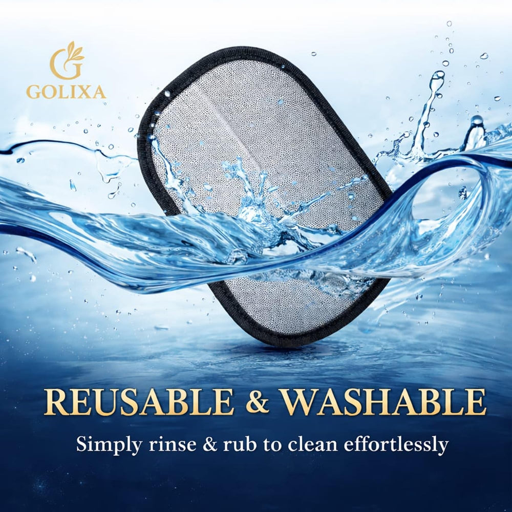 GOLIXA gants-poils-douceur-massage: massage doux qui ramasse les poils