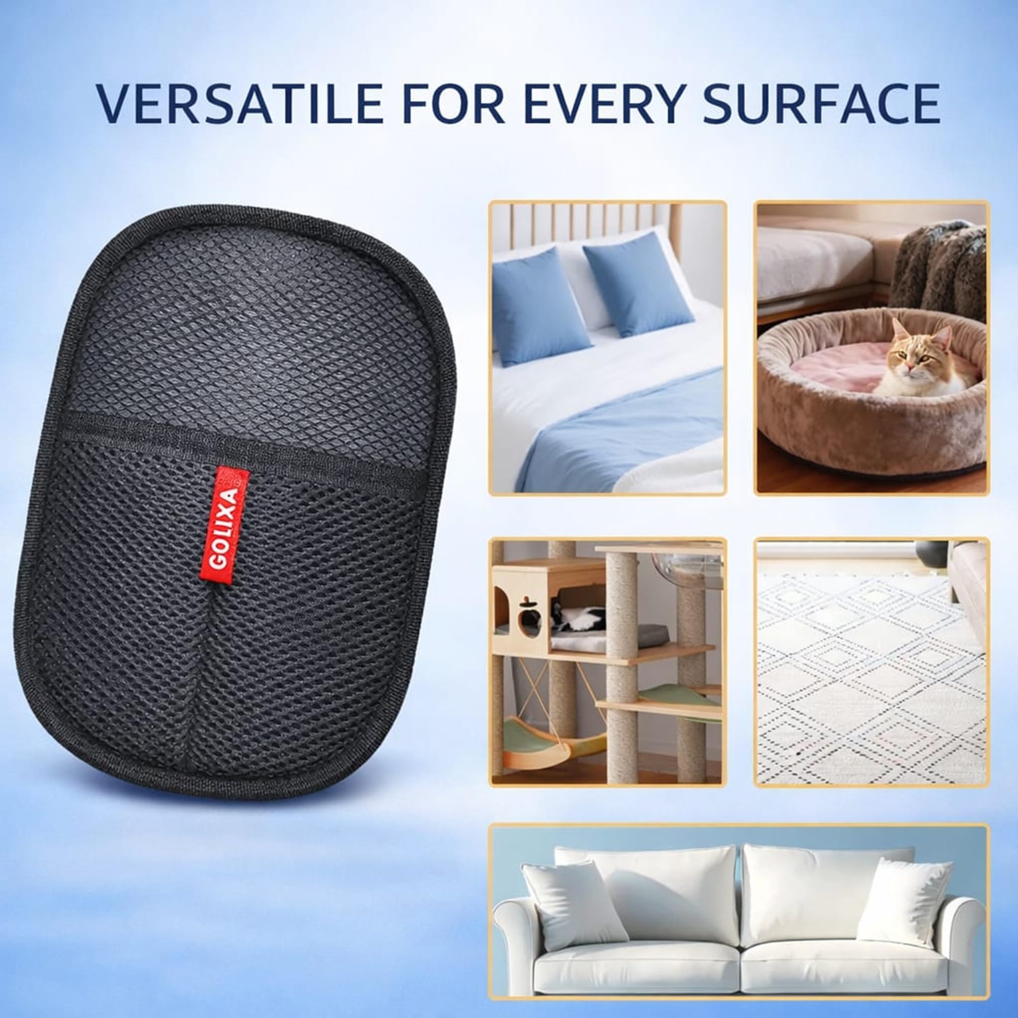 GOLIXA gants-poils-lavable-reutilisable: nettoyage rapide et durable