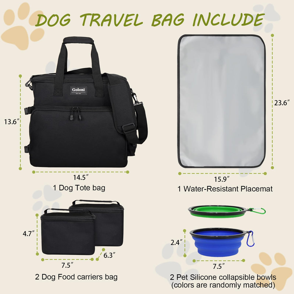 Goloni ensemble-accessoires voyage animaux, kit tout-en-un pour trajets sans souci.