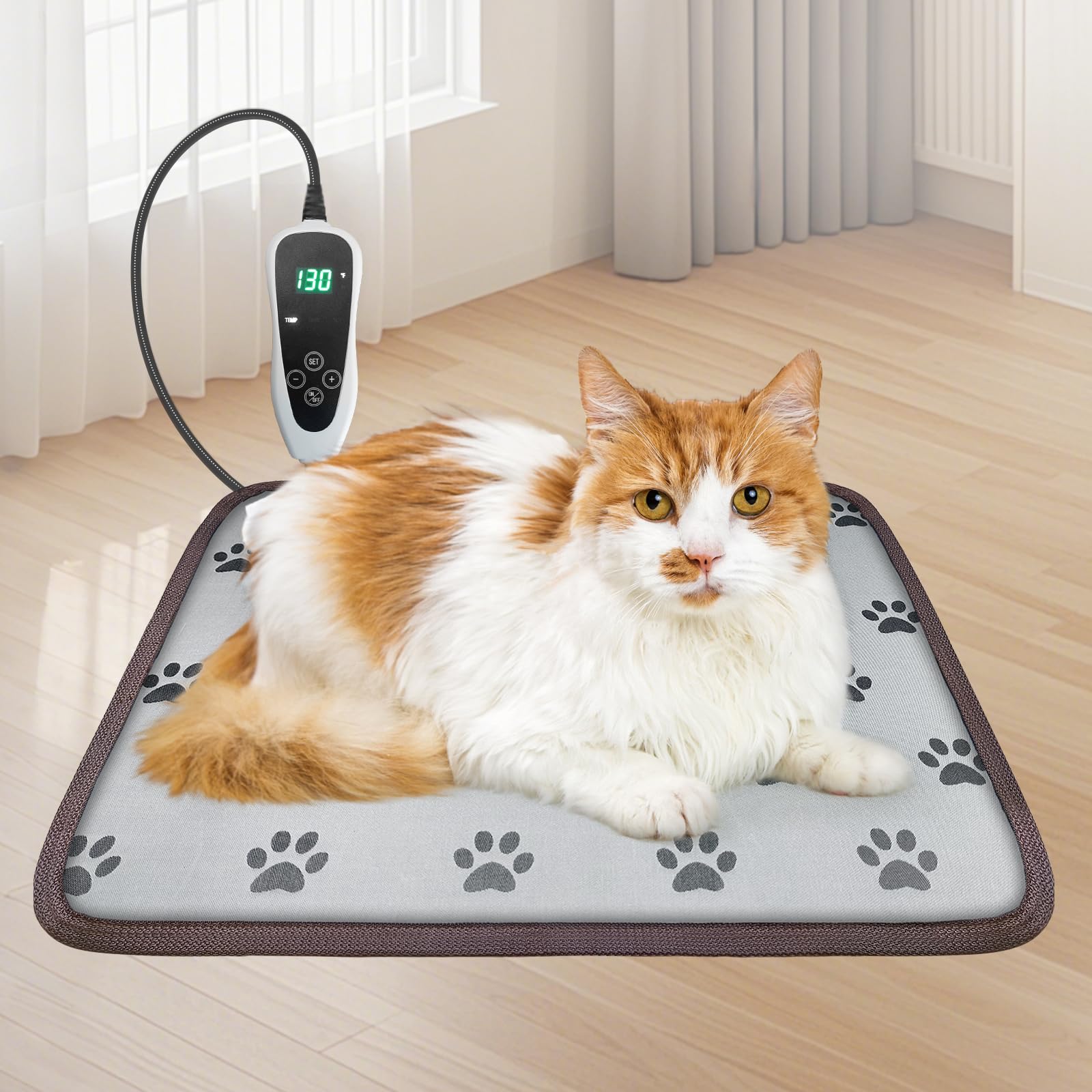 GOLOPET tapis chauffant 18x18 pouces: chaleur rapide et sécurisée pour chats