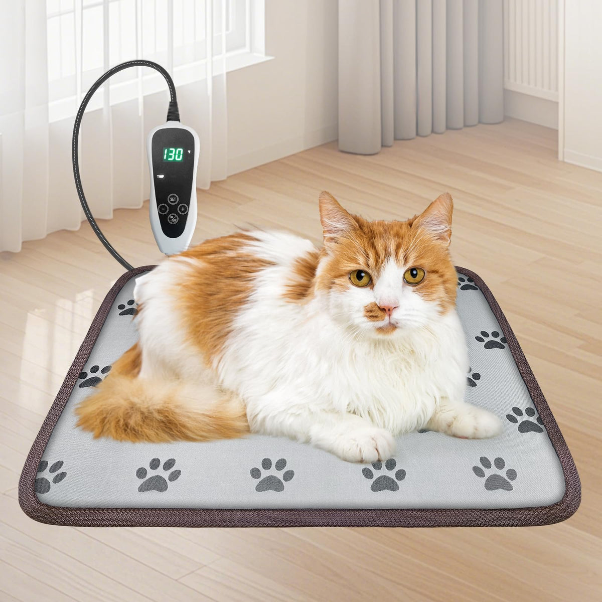 GOLOPET tapis chauffant 18x18 pouces: chaleur rapide et sécurisée pour chats