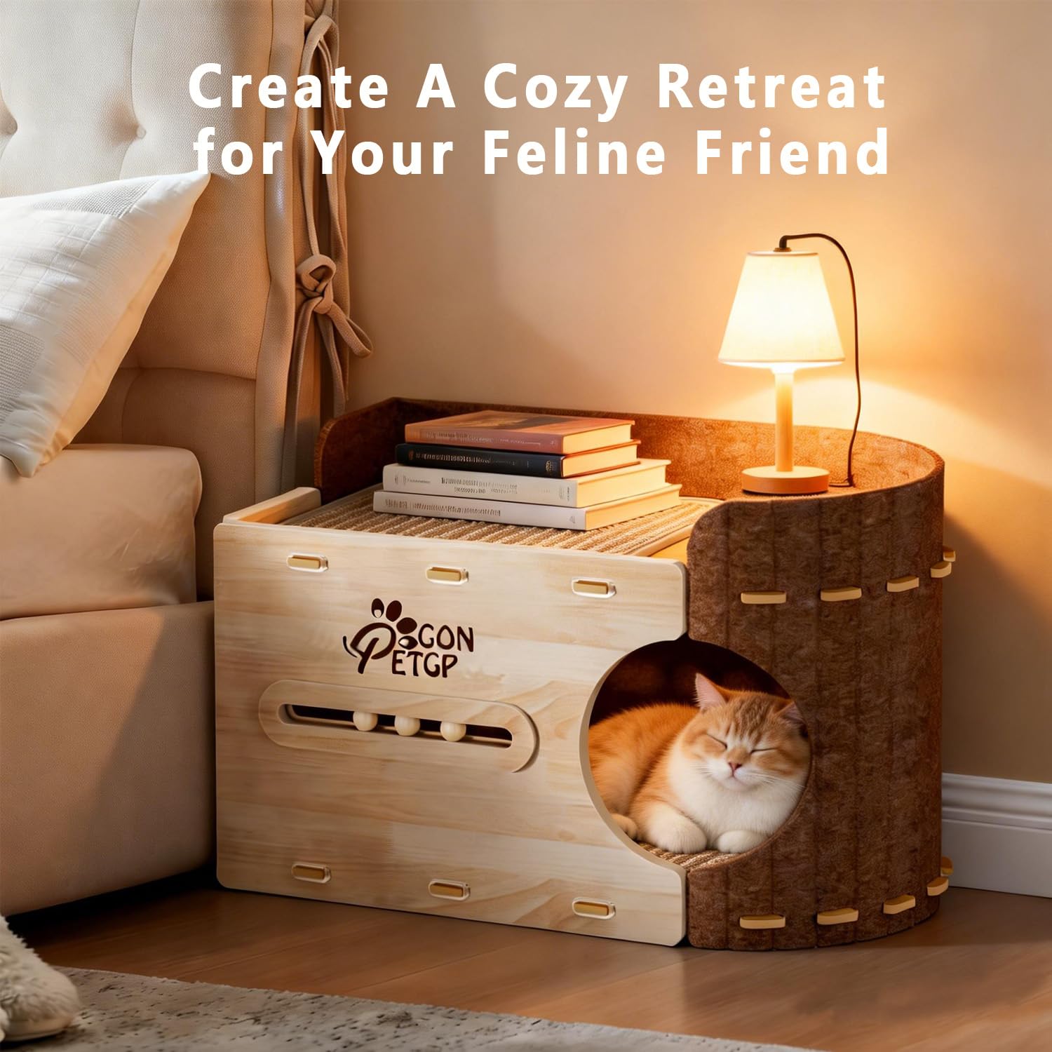 GONPETGP feutre-dense-cocon – cocon isolant et chaleureux pour sieste.