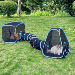 GONPETGP Enclos extérieur pour chats avec tente, sécurisant les jeux en plein air.