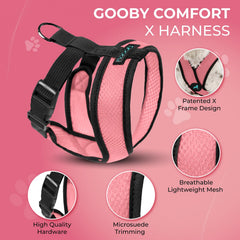 Gooby Comfort X anneau dos en D, attache solide pour les balades.