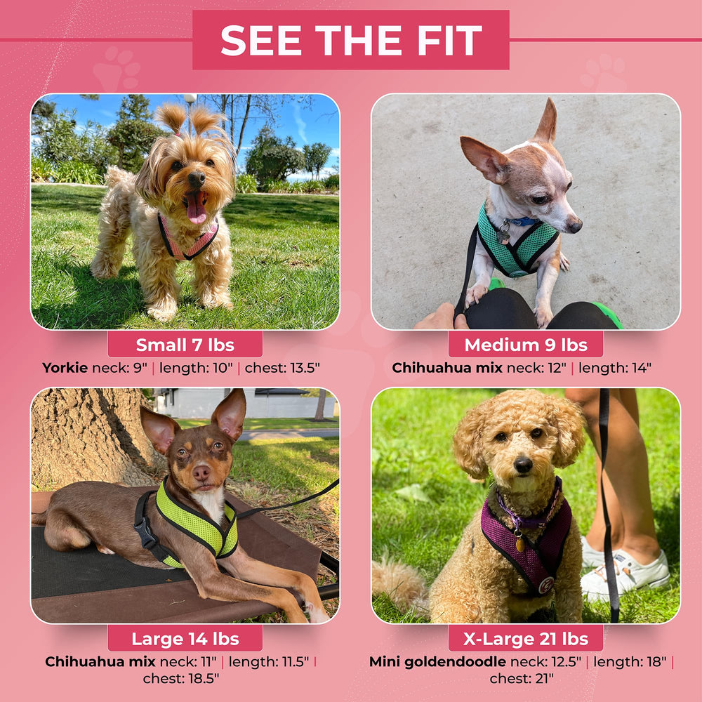 Gooby Comfort X Harnais Flamingo Rose - mesh léger pour garder le chien au frais.