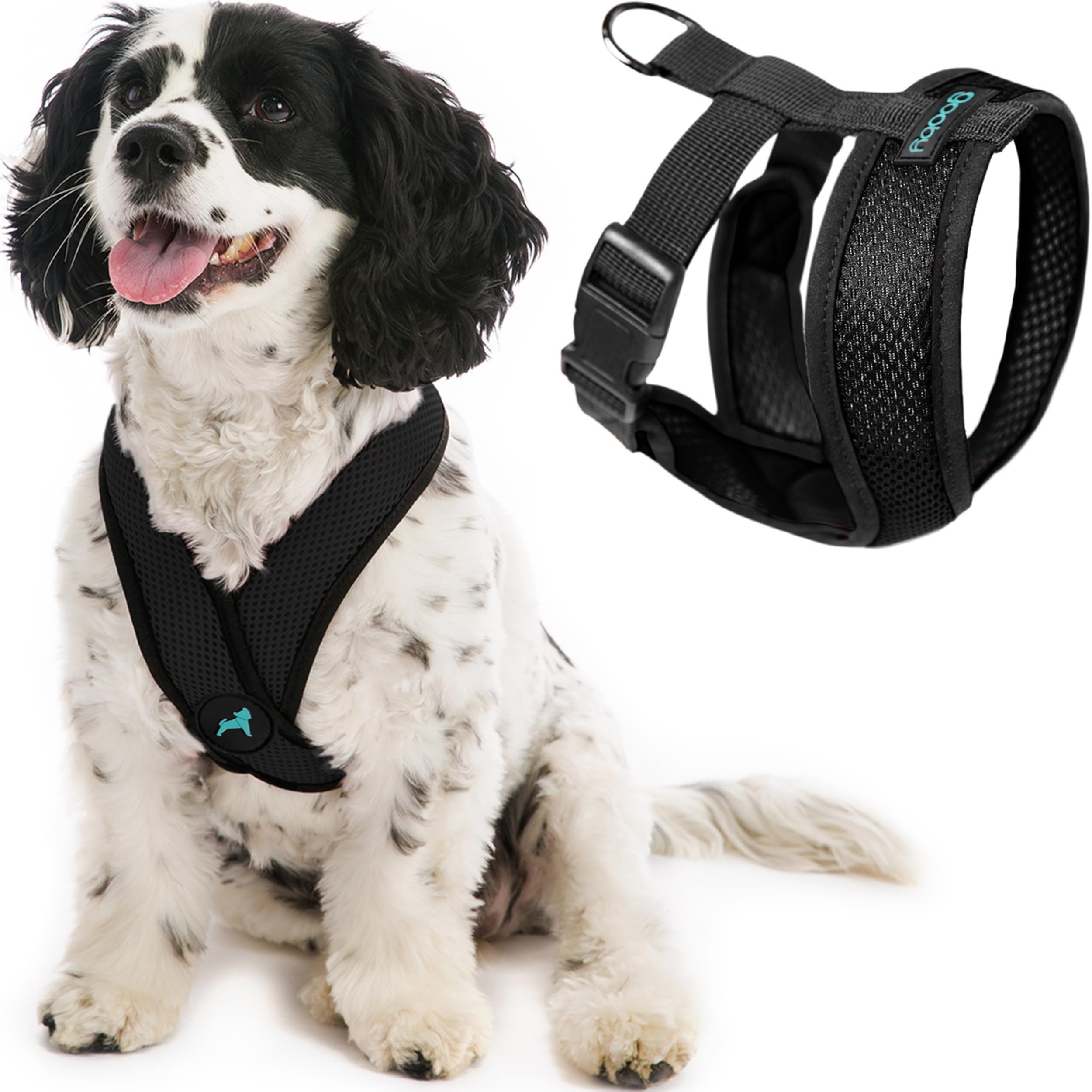 Harnais Gooby Comfort X sans tirage, pour chiens petits et moyens, confort quotidien.