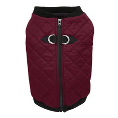 Gooby Fashion Vest violet vu de face, garde votre chien au chaud lors des sorties.
