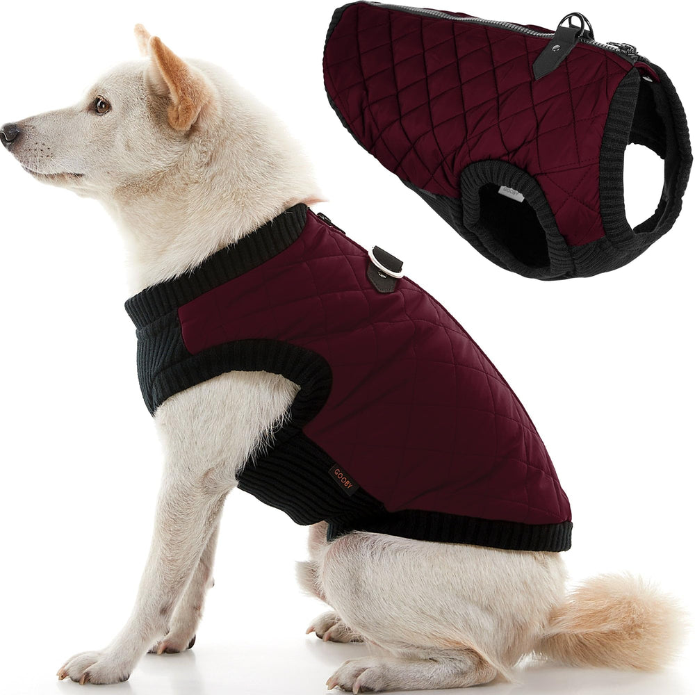 Gooby Fashion Vest violet avec fermeture zip sans pincement pour chien.