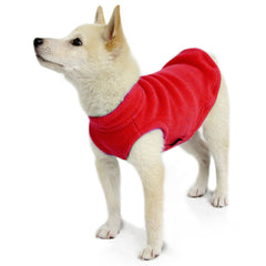 Gooby gilet polaire extensible rouge, ajustement sûr pendant les balades.