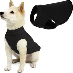 Gooby gilet stretch polaire pour chiens — vue avant et ajustement flexible.