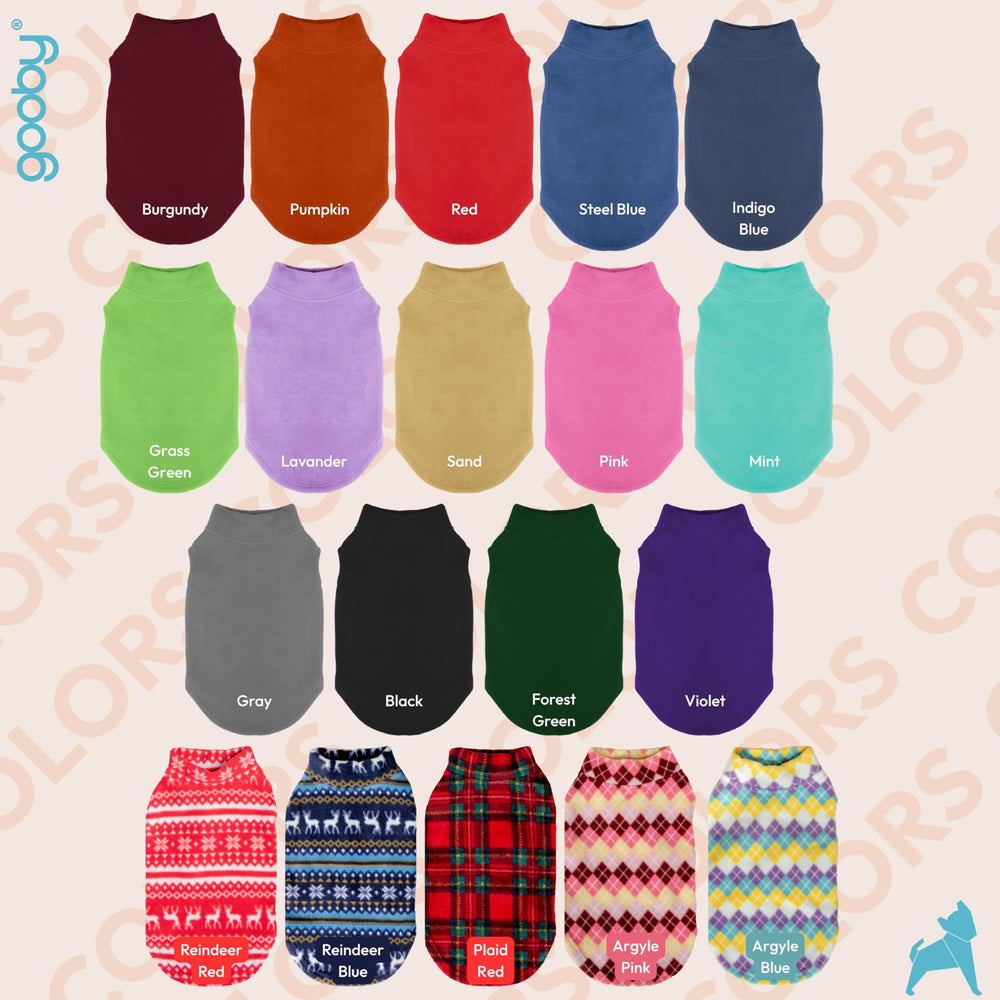 Gooby gilet stretch polaire pour chiens — vue arrière et protection légère.