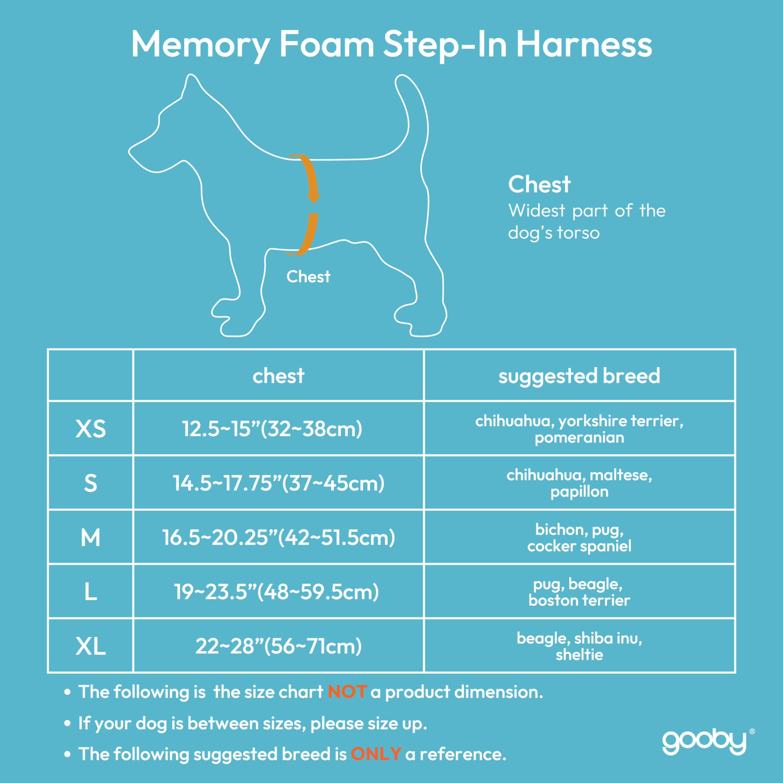 Harnais Gooby petit chien - arrière : maintien stable grâce à la mousse mémoire.