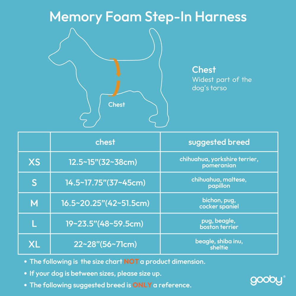 Harnais Gooby petit chien - arrière : maintien stable grâce à la mousse mémoire.