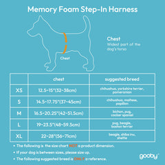 Harnais Gooby petit chien - arrière : maintien stable grâce à la mousse mémoire.