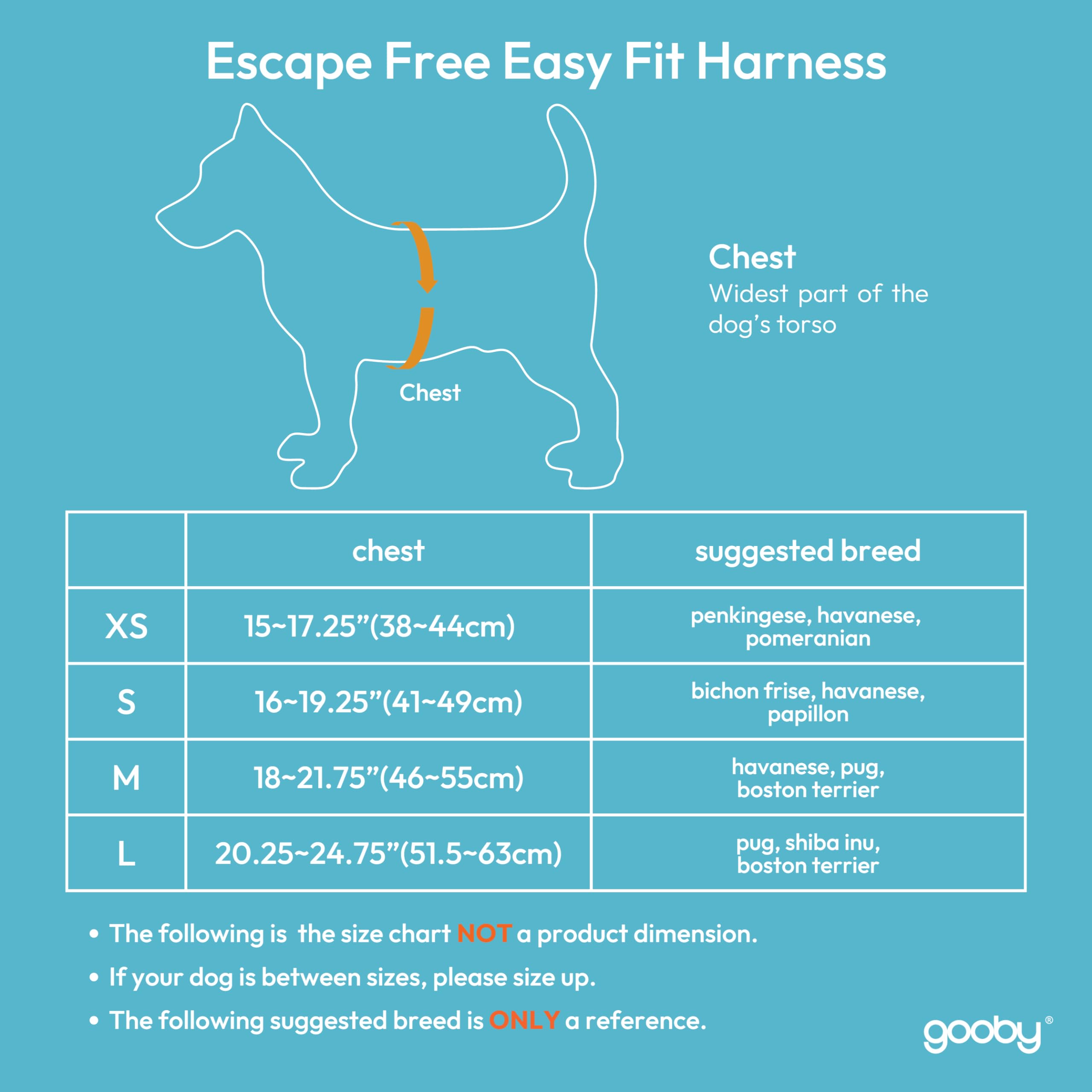 Harnais Gooby adapté pour petits et moyens chiens.