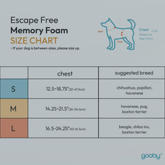 Gooby step-in harnais à enfiler par l avant avec quatre points ajustable.