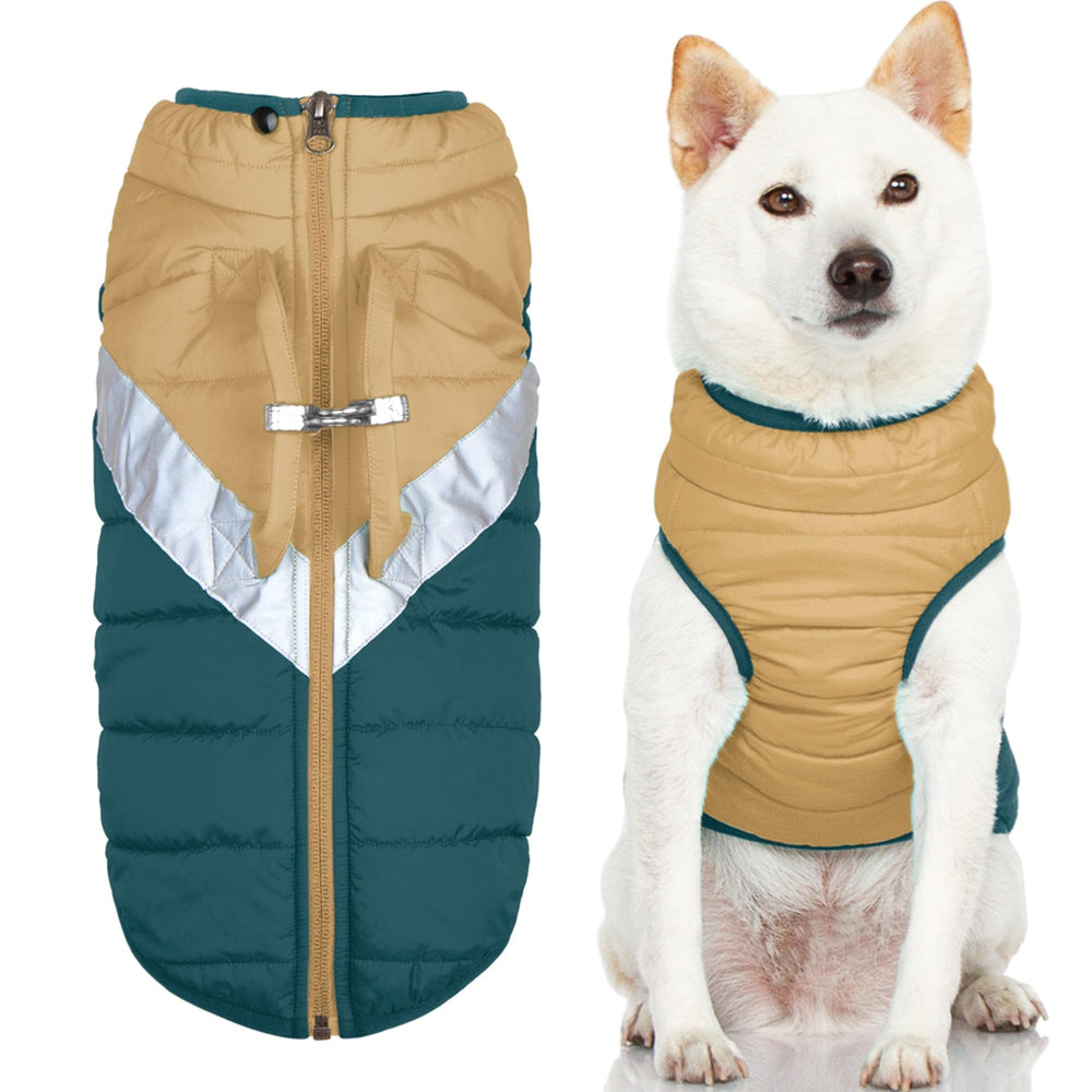 Gooby Mountaineer manteau chien sable — isolation chaude et coupe résistante.