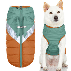 Veste Gooby Mountaineer Jade avec fermeture éclair chaude pour chien, protection contre le froid.