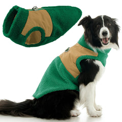 Gooby Zip Up Sherpa Vest forêt vert, chaleur douce pour sorties par temps frais