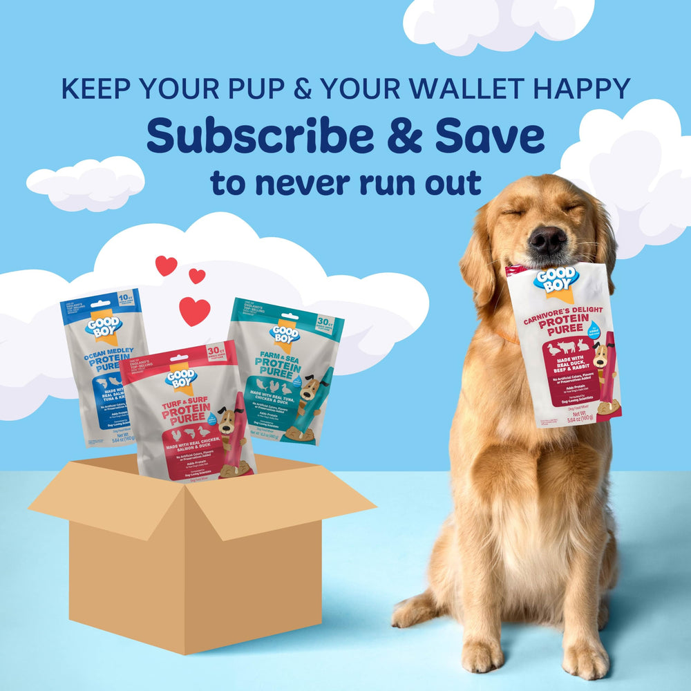 Good Boy Ocean Medley Purées utile en transition alimentaire pour chien.