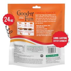 Good'n'Fun forme brochette longue favorise une mastication satisfaisante.