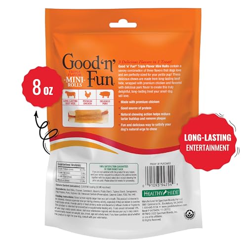 Texture ferme des rouleaux GOOD 'N' FUN pour mastication satisfaisante.