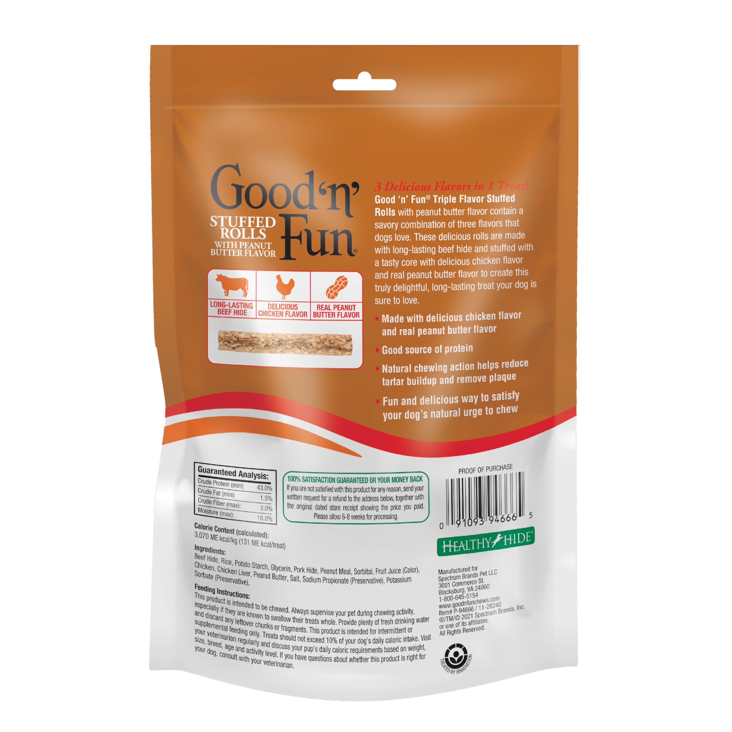 Good ‘n’ Fun Forme roulée amusante, idéale pour sessions de mastication prolongées.