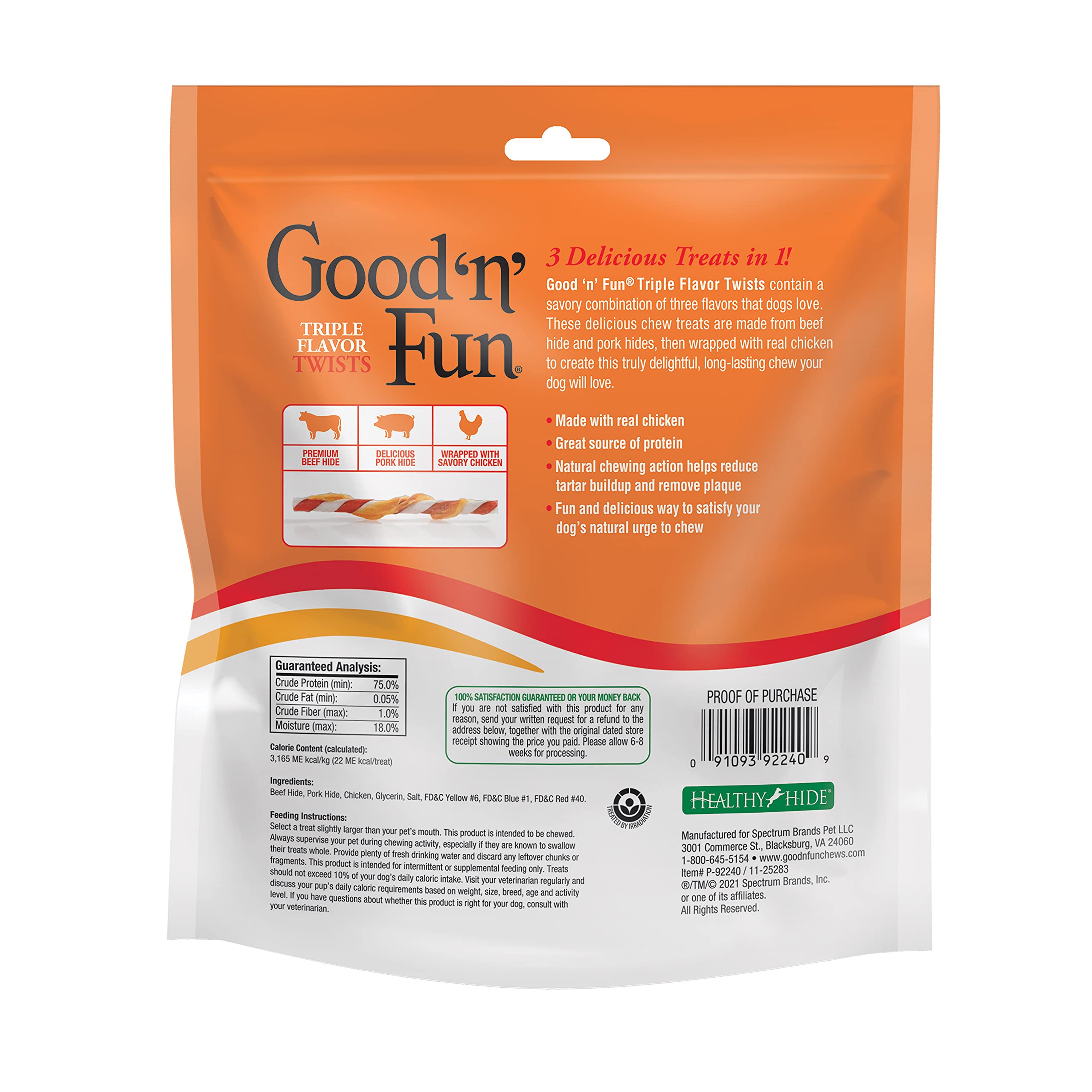 GOOD 'N' FUN torsades saveurs boeuf et porc, parfaite récompense après l'effort.