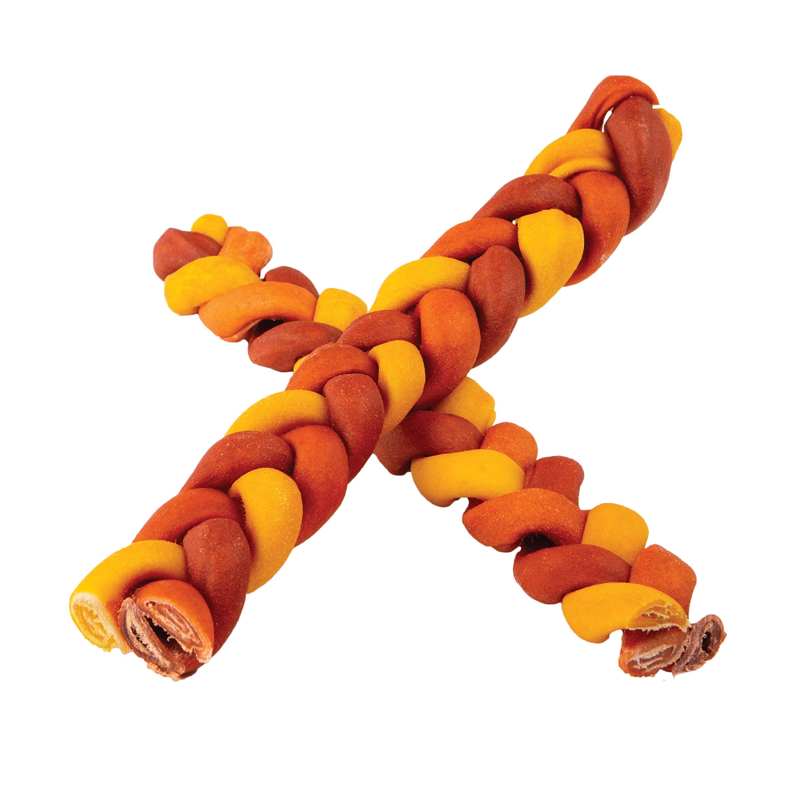 GOOD 'N' FUN Triple Flavor Braids – forme tresse robuste pour chiens de grande taille.