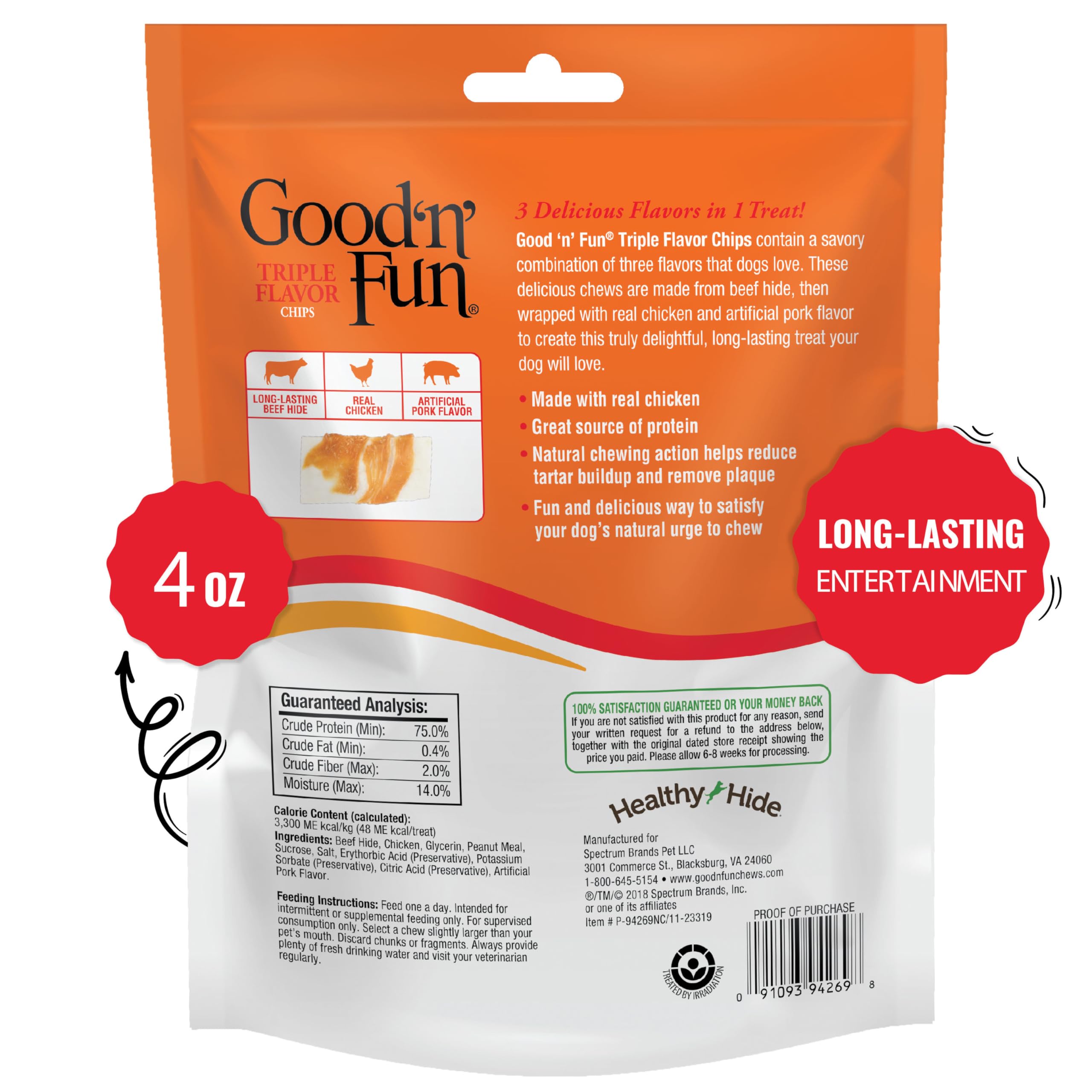 good'n'fun triple flavor chips peau boeuf, texture croquante.