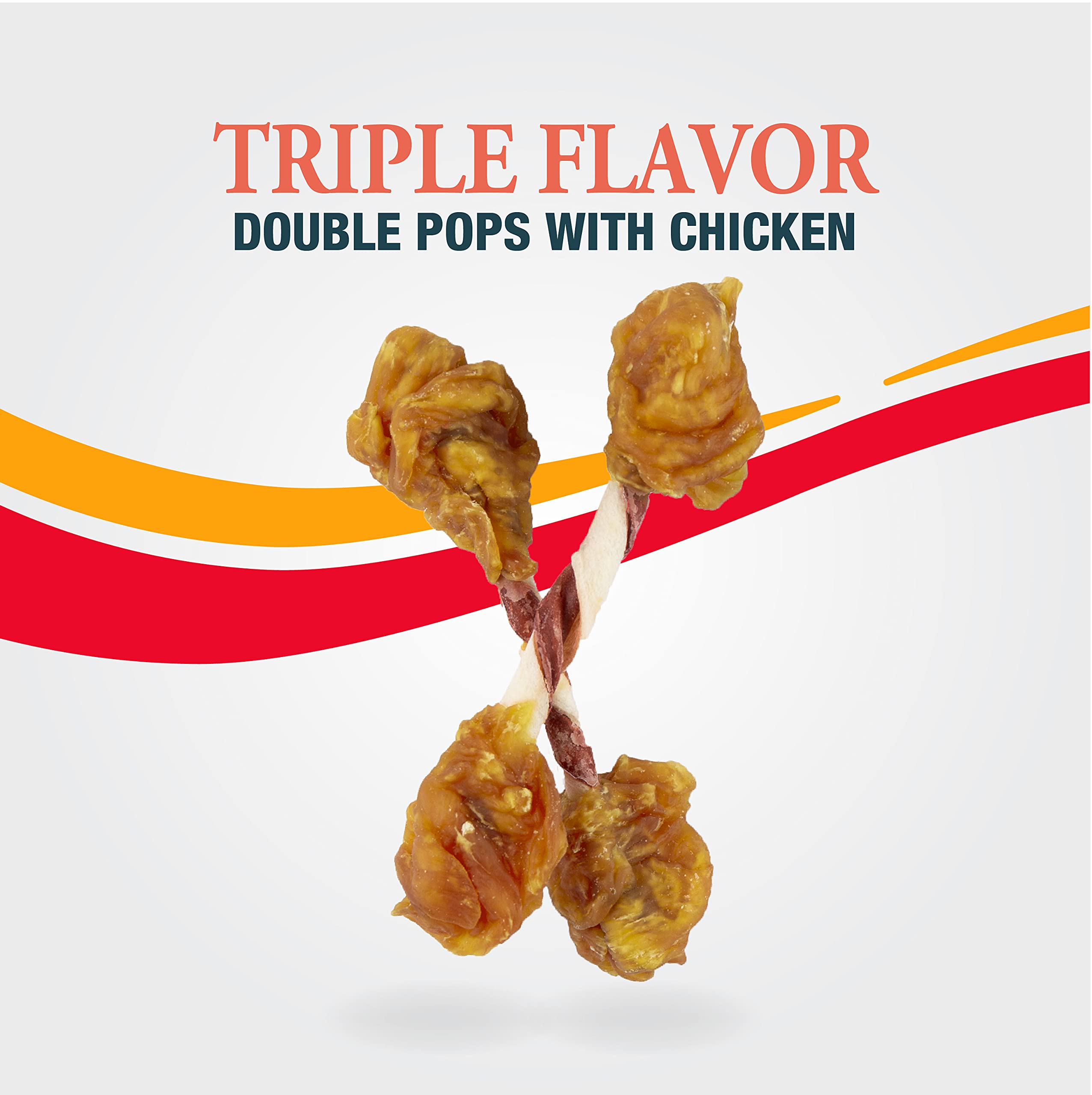 Good 'n' Fun Triple Flavor Double Pops emballage-etiquette-premier-plan : informations claires sur l'emballage.